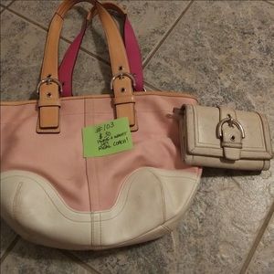 Used Coach Bag and matching wallet –needs cleaning